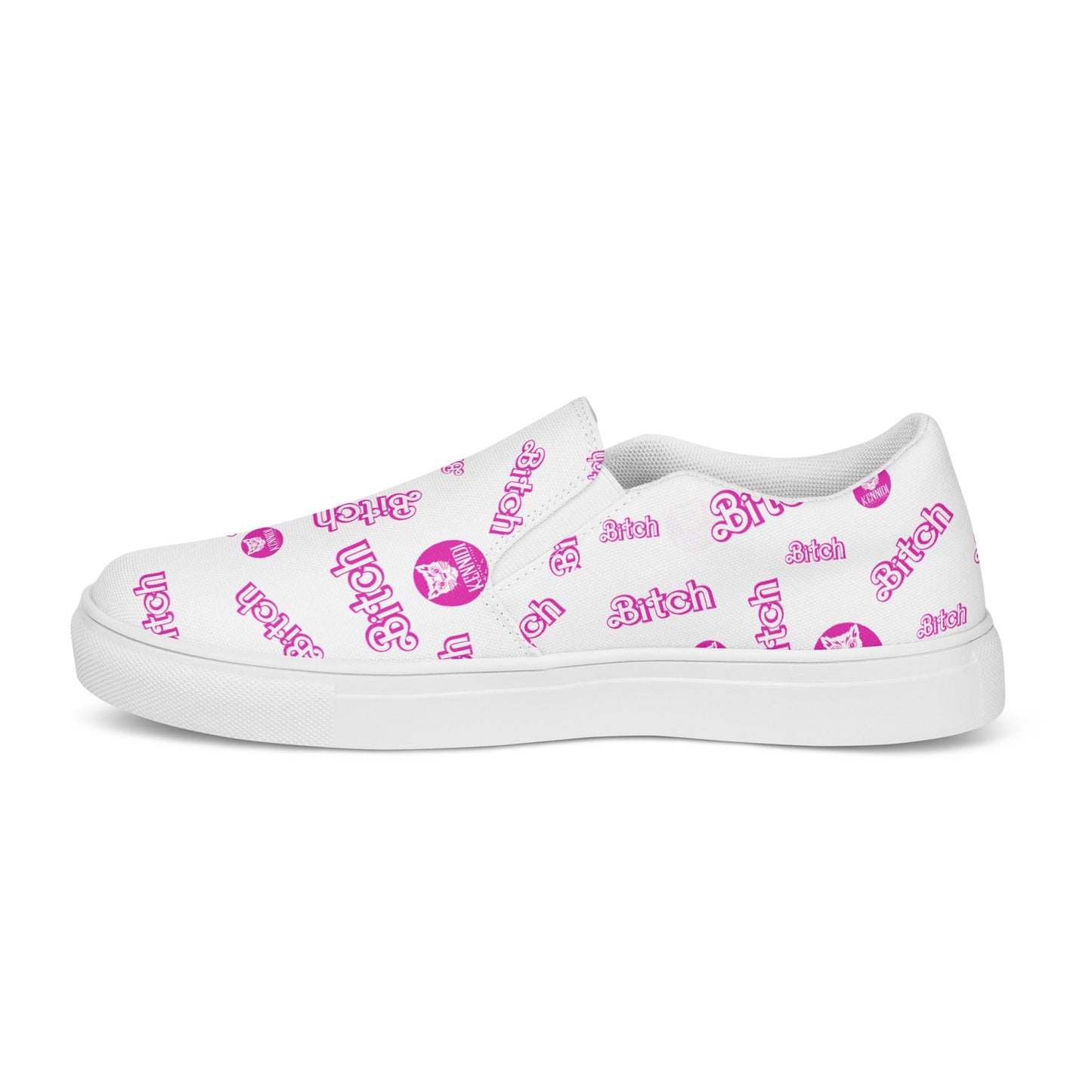 Bitch Barbie Pink Slip-On Canvas Shoes