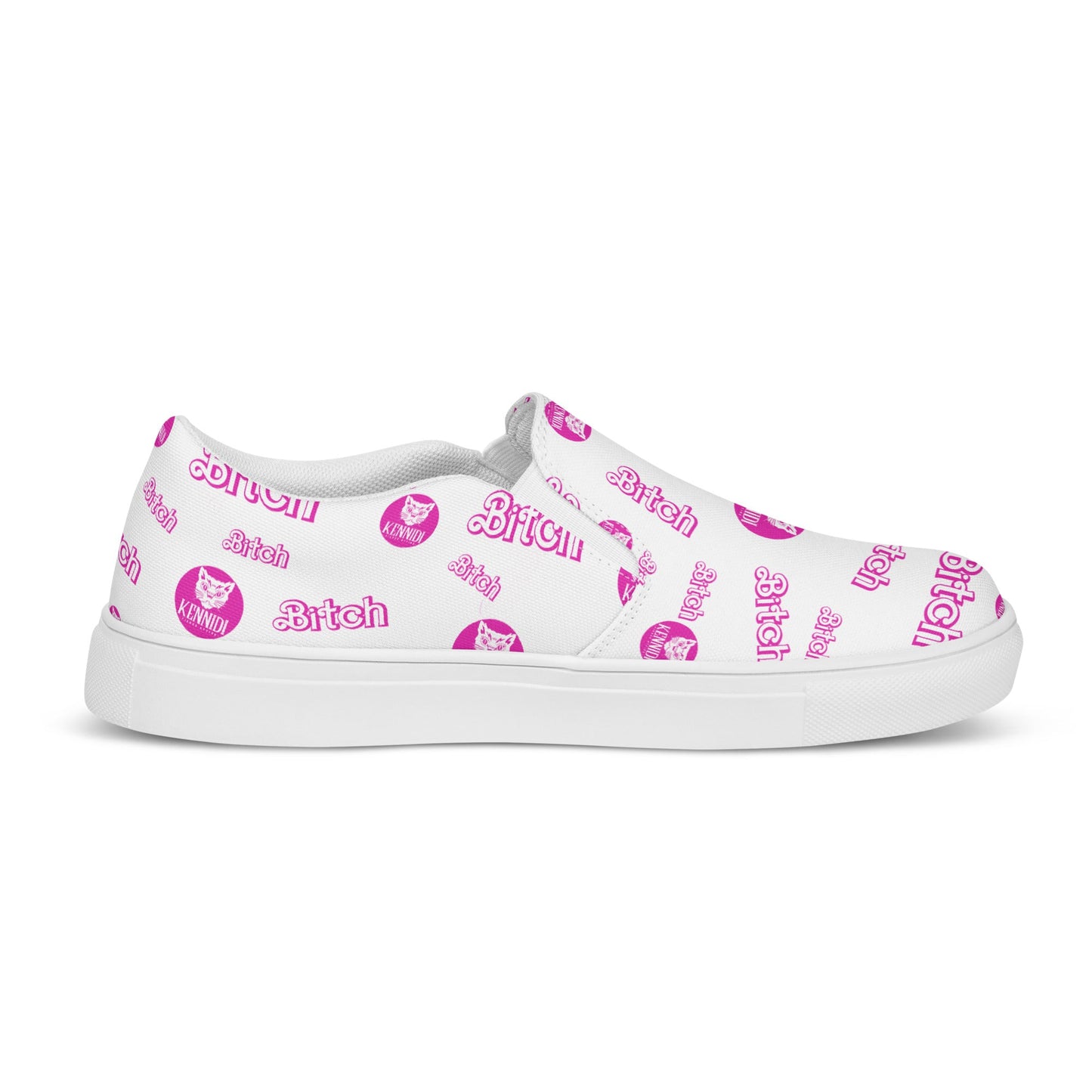 Bitch Barbie Pink Slip-On Canvas Shoes